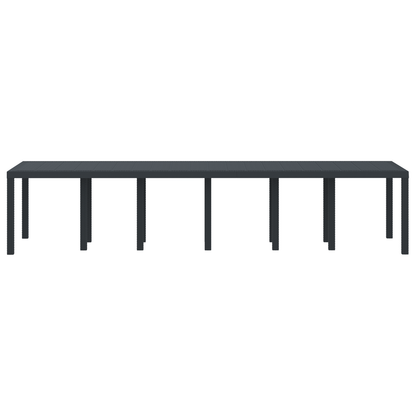 Garden Table Anthracite 350x100x73 cm Poly Rattan