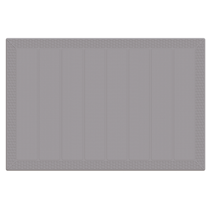 5 Piece Garden Dining Set Light Grey Poly Rattan