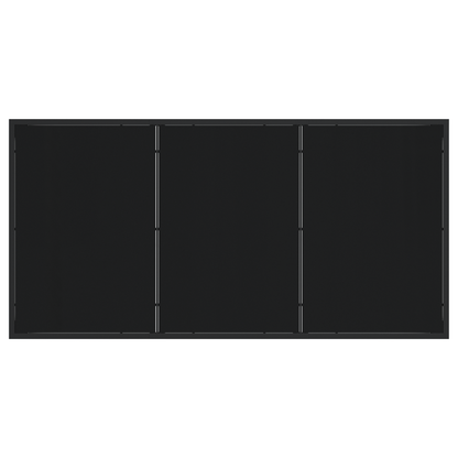 7 Piece Garden Dining Set Black Poly Rattan