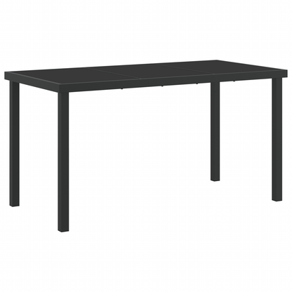 5 Piece Garden Dining Set with Cushions White Textilene and Steel