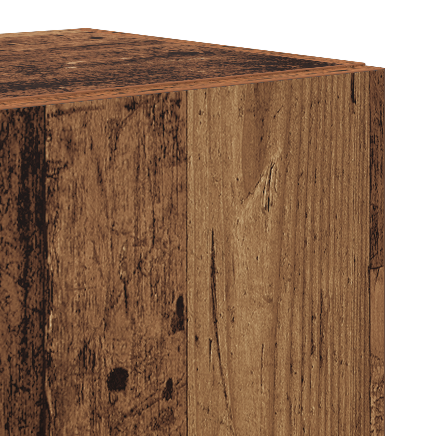 4 Piece TV Cabinet Set Wall-mounted Old Wood Engineered Wood