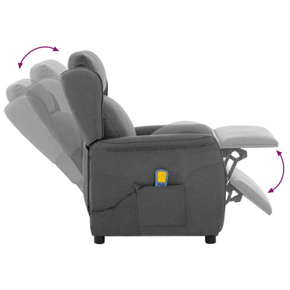 Massage Chair Light Grey Fabric