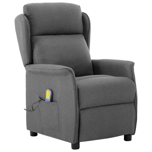 Massage Chair Light Grey Fabric