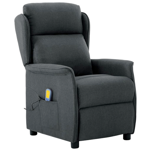 Massage Chair Dark Grey Fabric