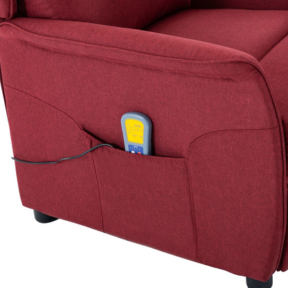 Massage Chair Wine Red Fabric