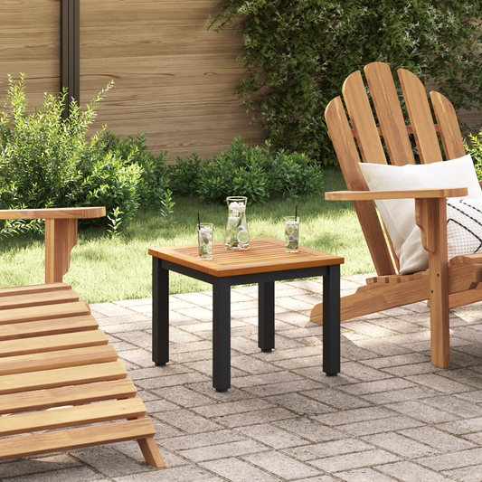 Garden Side Table 45x45x38 cm Solid Acacia Wood