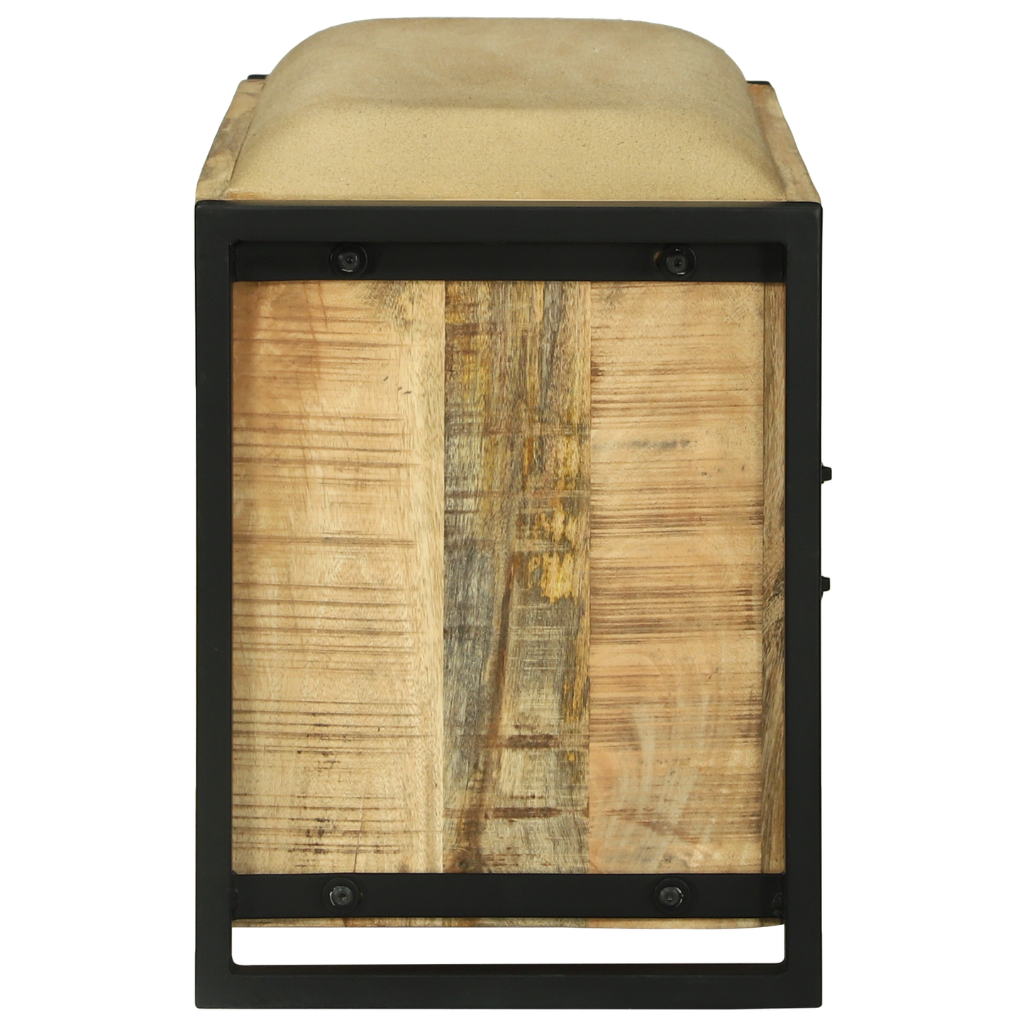 Bench Cabinet 100x35x50 cm Solid Wood Rough Mango