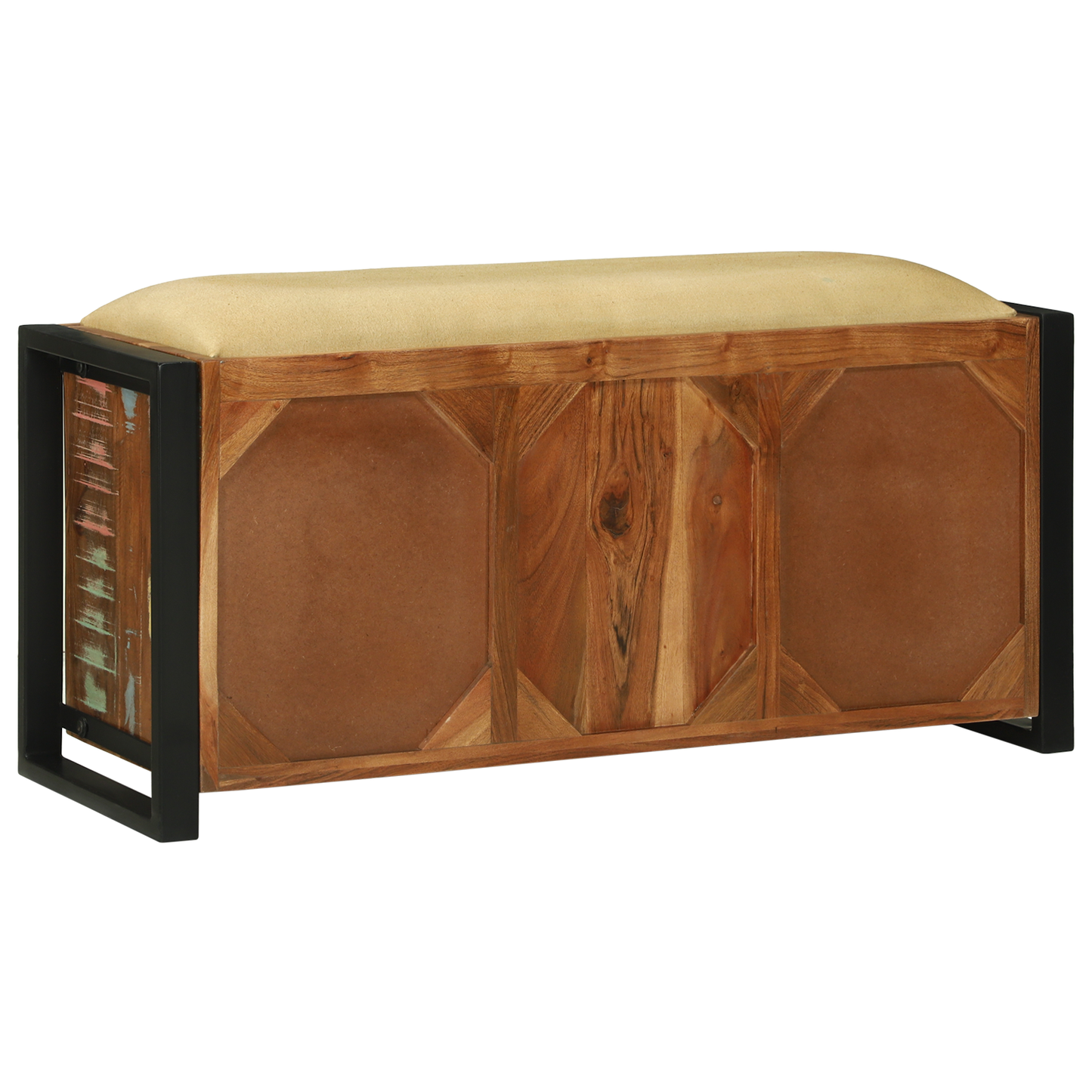 Bench Cabinet Multicolour 100x35x50 cm Solid Wood Reclaimed