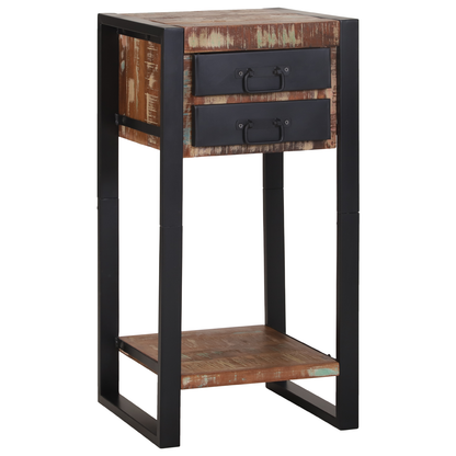 Telephone Stand Multicolour 40x40x80 cm Solid Wood Reclaimed