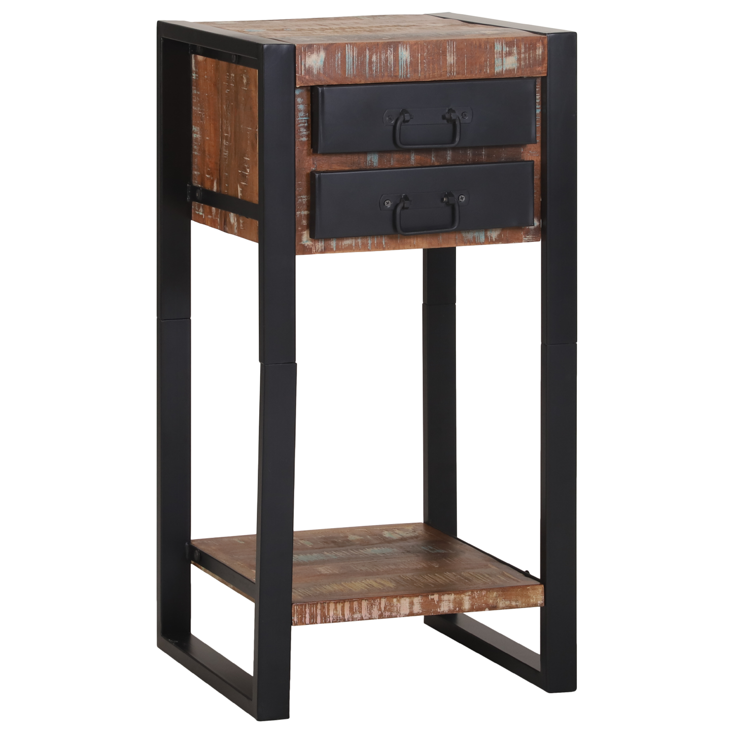Telephone Stand Multicolour 40x40x80 cm Solid Wood Reclaimed