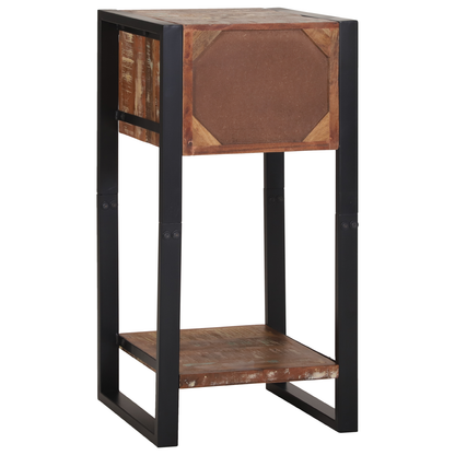 Telephone Stand Multicolour 40x40x80 cm Solid Wood Reclaimed