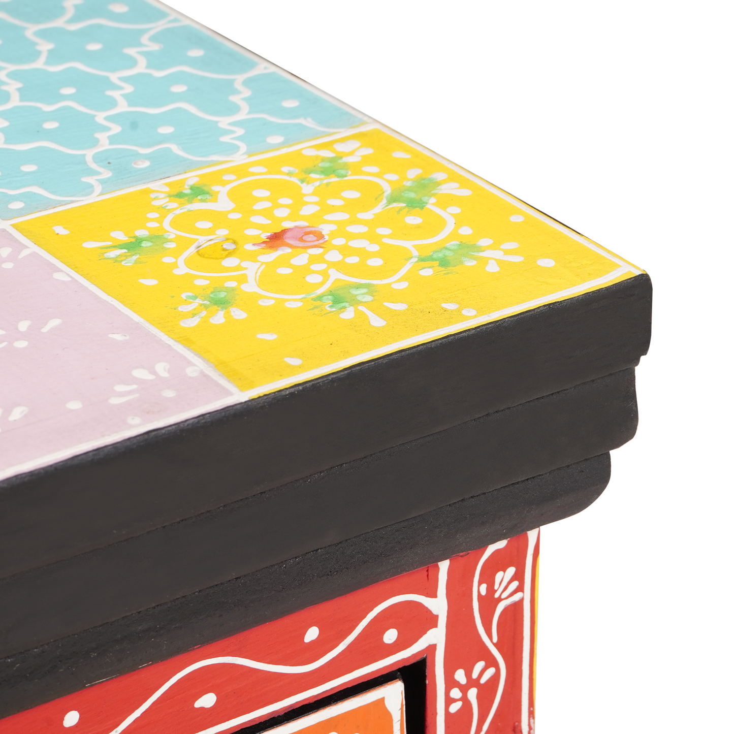 Bedside Cabinet Multicolour 40x30x40 cm Solid Wood Mango