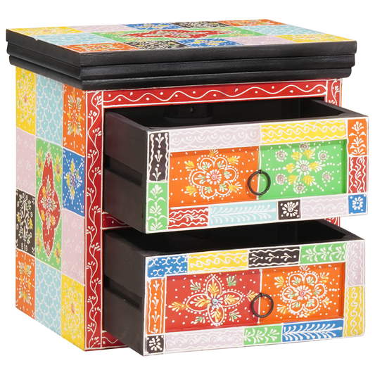 Bedside Cabinet Multicolour 40x30x40 cm Solid Wood Mango