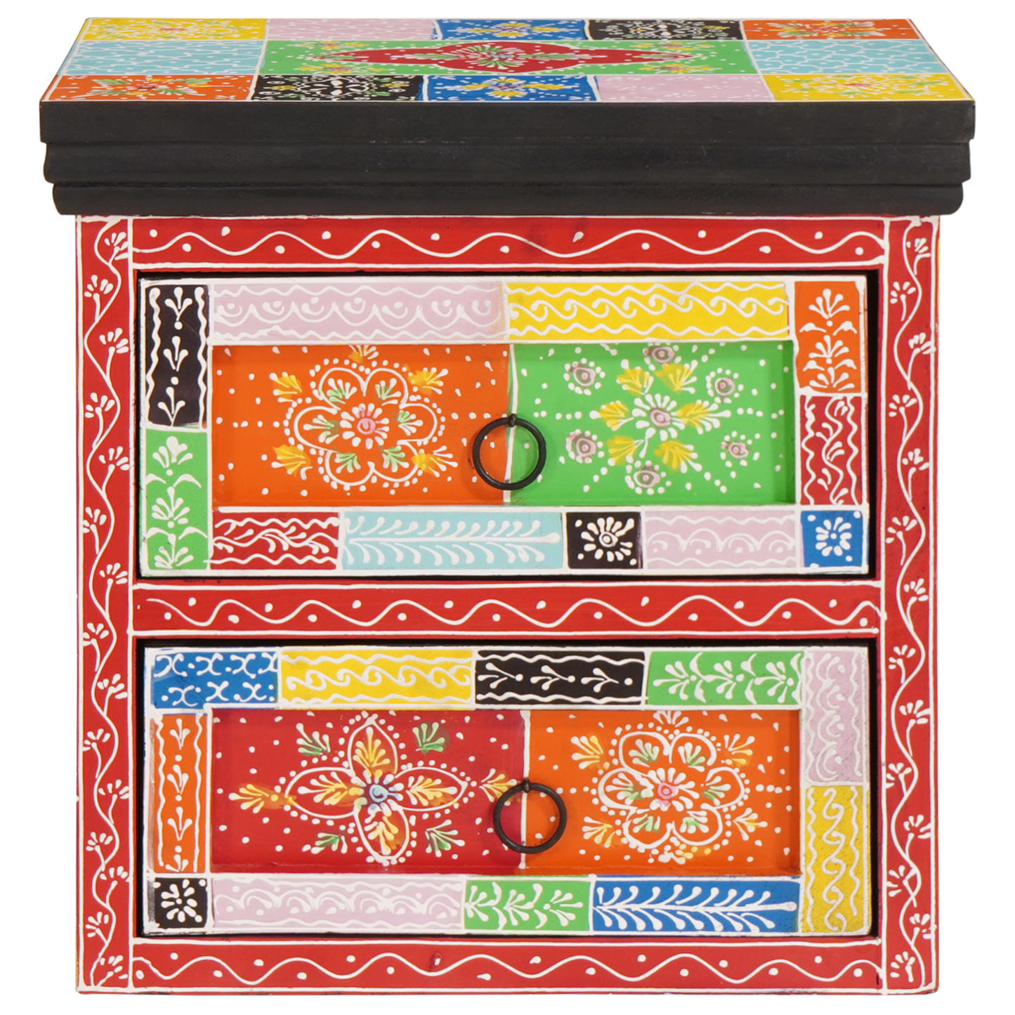 Bedside Cabinet Multicolour 40x30x40 cm Solid Wood Mango
