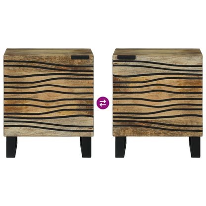 Bedside Cabinets 2 pcs 40x33.5x46 cm Solid Wood Mango