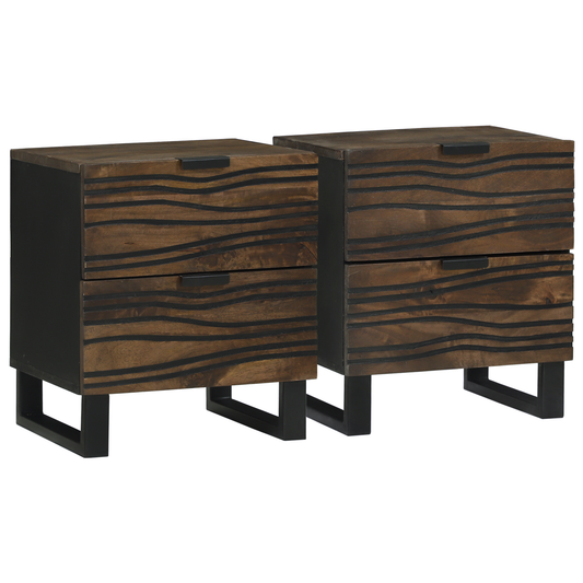 Bedside Cabinets 2 pcs 40x33.5x46 cm Solid Wood Mango