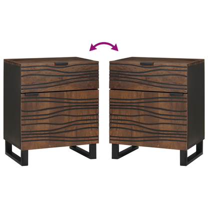Bedside Cabinet 50x33x60 cm Solid Wood Walnut