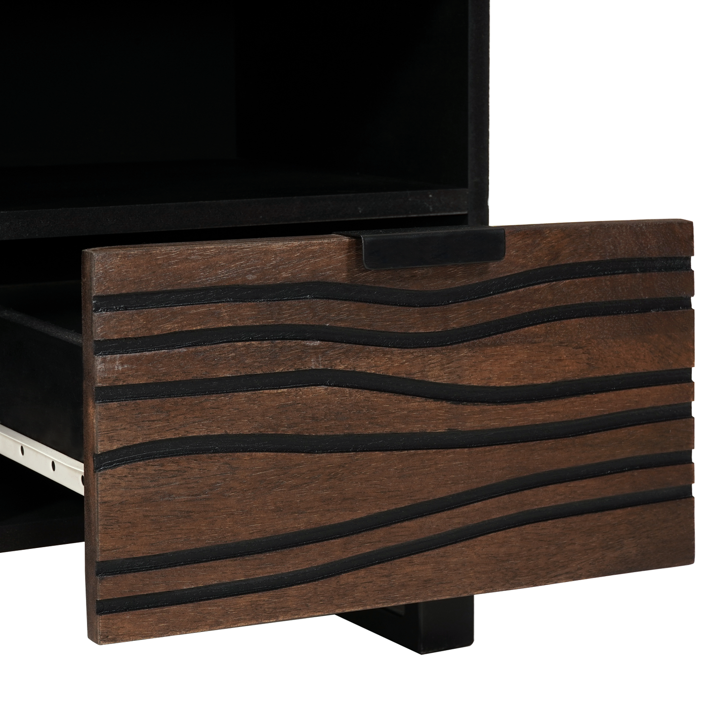 TV Cabinet 100x33.5x46 cm Solid Wood Mangou&Engineered Wood