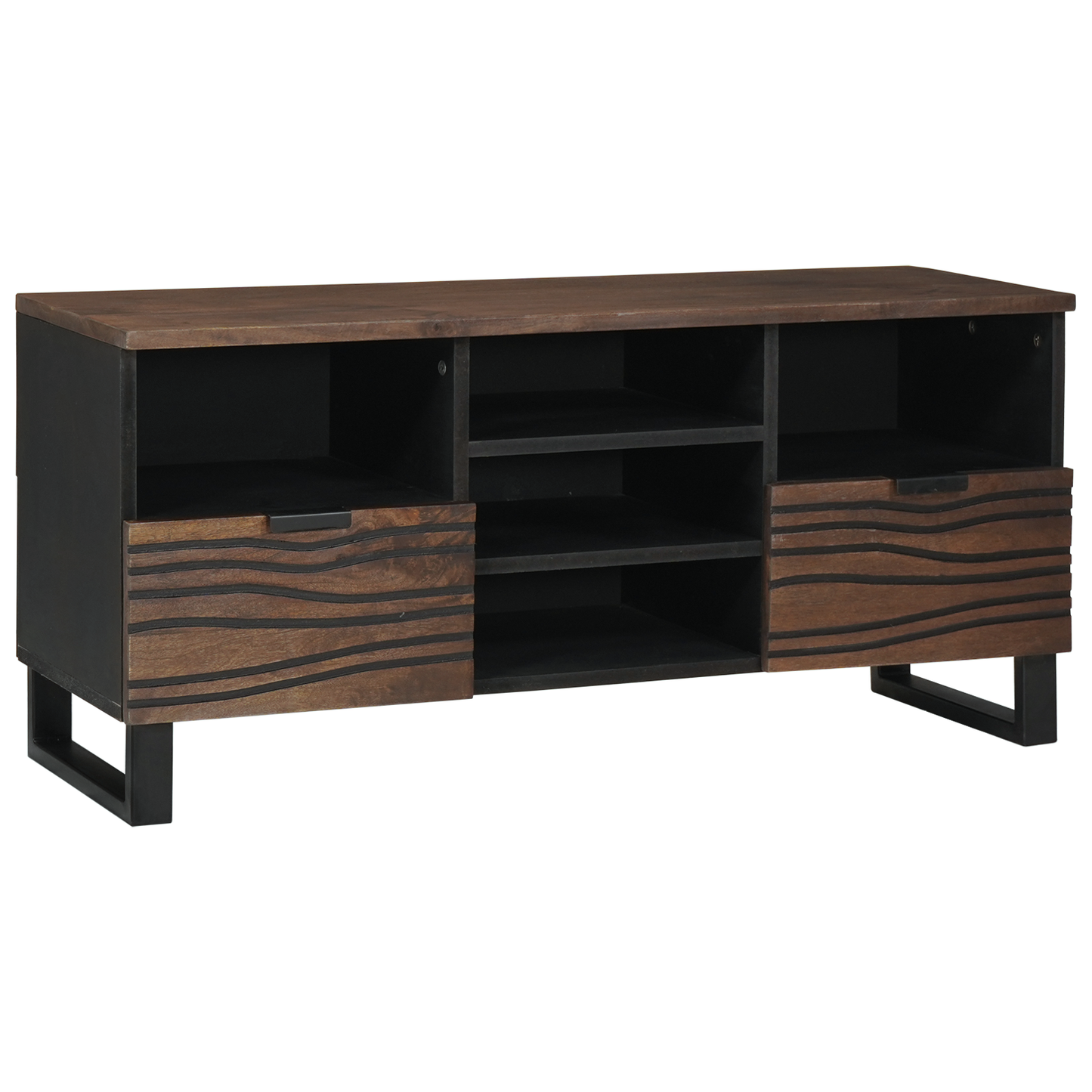 TV Cabinet 100x33.5x46 cm Solid Wood Mangou&Engineered Wood