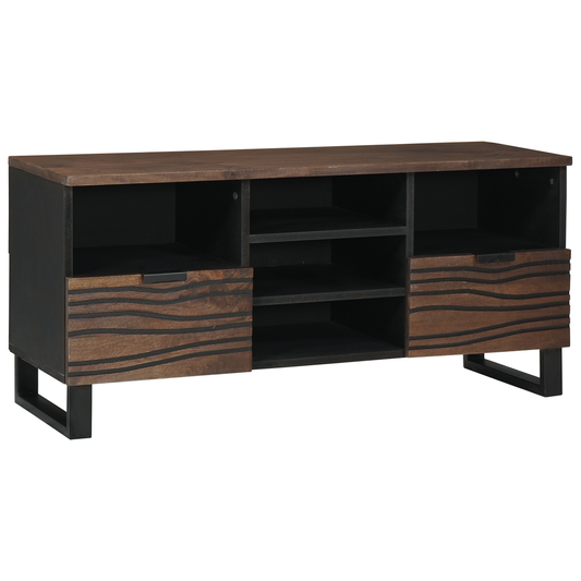 TV Cabinet 100x33.5x46 cm Solid Wood Mangou&Engineered Wood