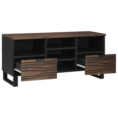 TV Cabinet 100x33.5x46 cm Solid Wood Mangou&Engineered Wood