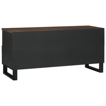 TV Cabinet 100x33.5x46 cm Solid Wood Mangou&Engineered Wood