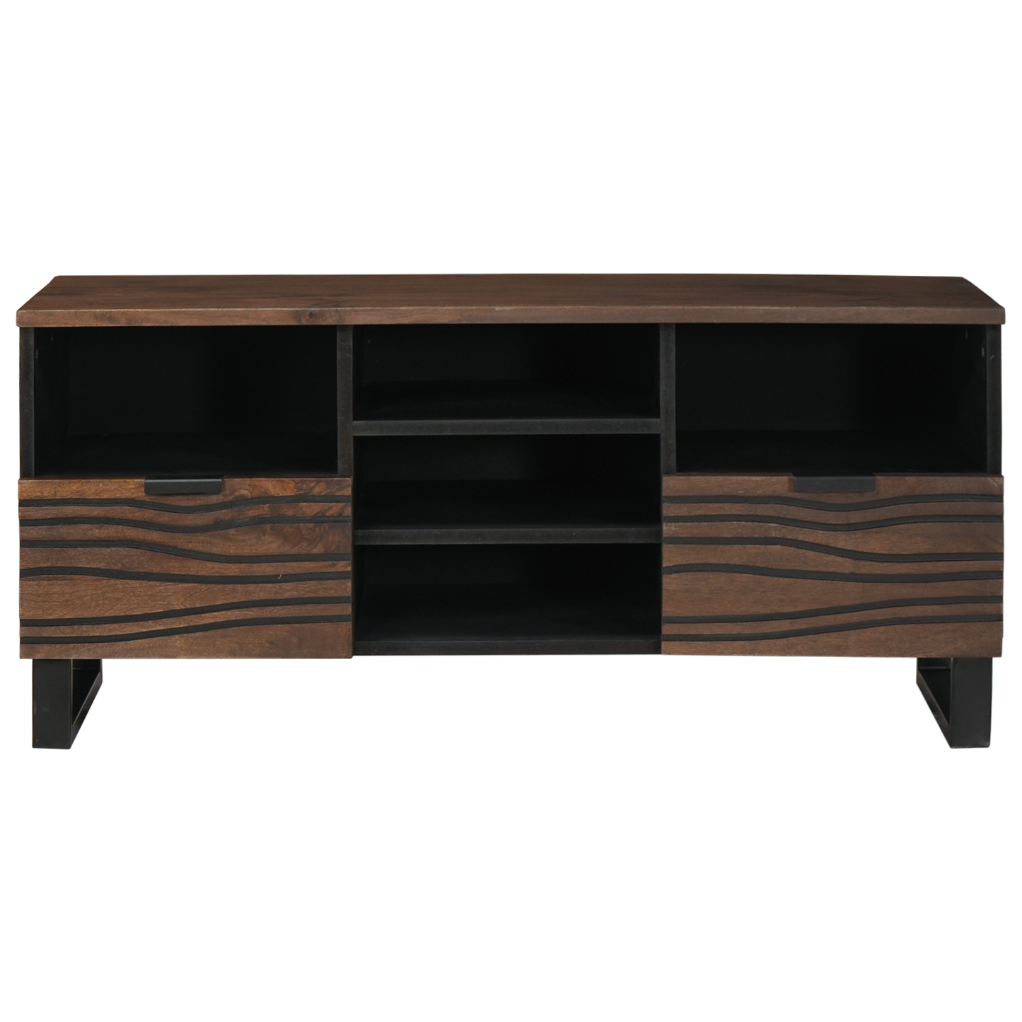 TV Cabinet 100x33.5x46 cm Solid Wood Mangou&Engineered Wood
