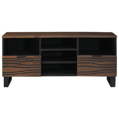 TV Cabinet 100x33.5x46 cm Solid Wood Mangou&Engineered Wood