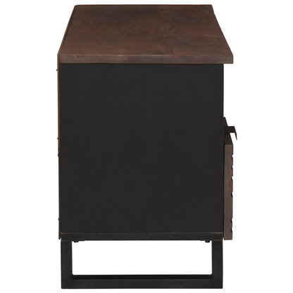 TV Cabinet 100x33.5x46 cm Solid Wood Mangou&Engineered Wood