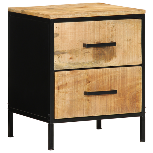 Bedside Cabinet 40x35x50 cm Solid Wood Rough Mango