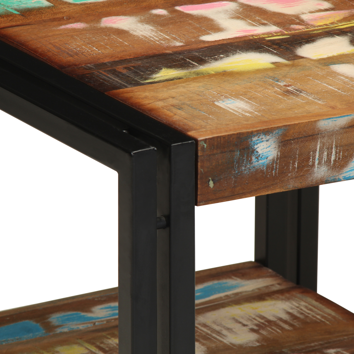 Coffee Table Multicolour 40x50x38 cm Solid Wood Reclaimed