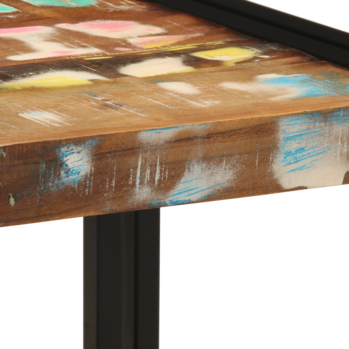 Coffee Table Multicolour 40x50x38 cm Solid Wood Reclaimed