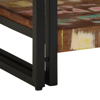 Coffee Table Multicolour 40x50x38 cm Solid Wood Reclaimed