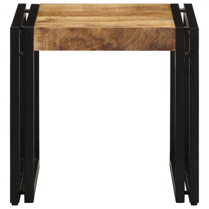 Coffee Table 40x50x38 cm Solid Rough Wood Mango