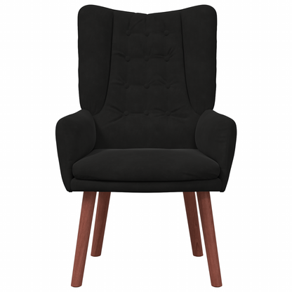 Relaxing Chair Black Velvet