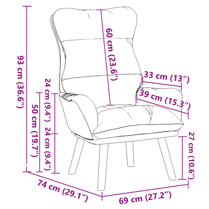 Relaxing Chair Wine Red Velvet