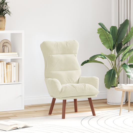 Relaxing Chair Cream Velvet