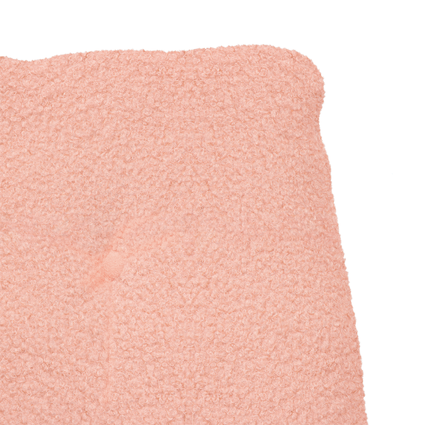 Relaxing Chair Pink Curly Wool-like Fabric