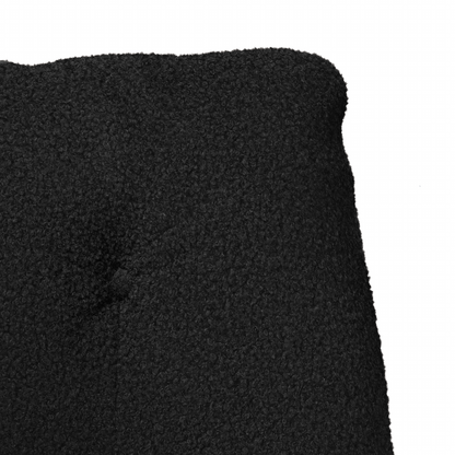 Relaxing Chair Black Curly Wool-like Fabric