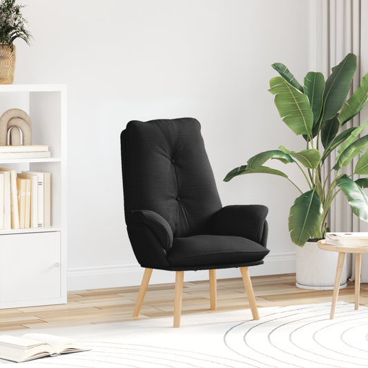 Relaxing Chair Black Fabric