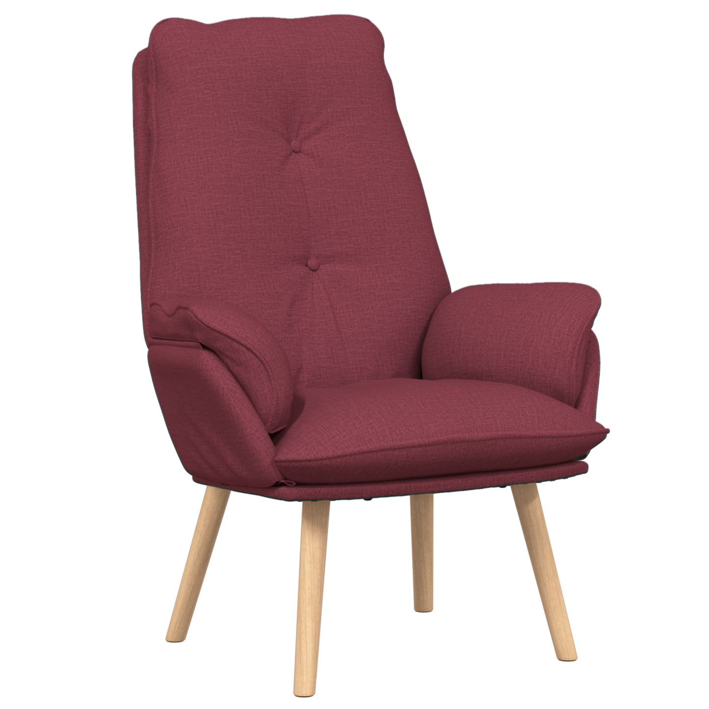 Relaxing Chair Wine Red Fabric