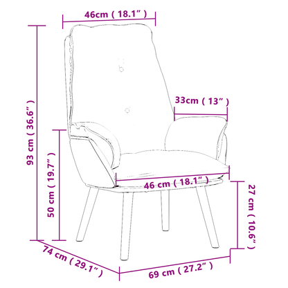 Relaxing Chair Wine Red Fabric
