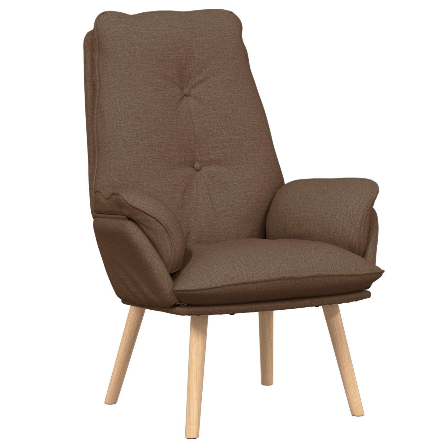 Relaxing Chair Brown Fabric