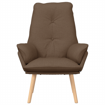 Relaxing Chair Brown Fabric