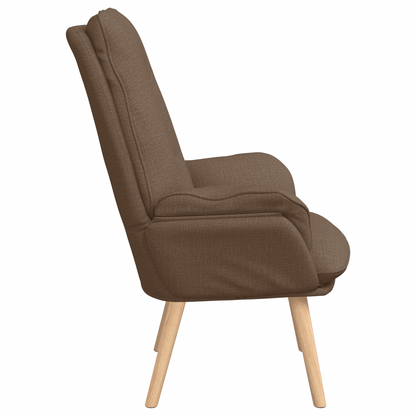 Relaxing Chair Brown Fabric