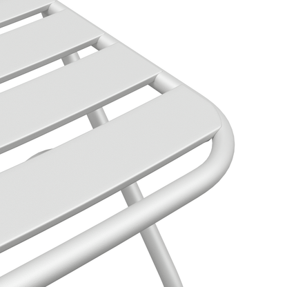 Folding Garden Chairs 2 pcs White Steel