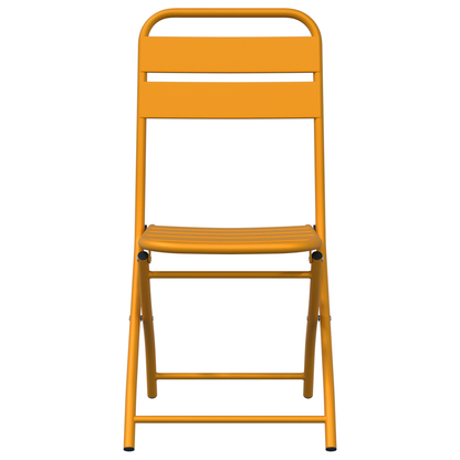 Folding Garden Chairs 2 pcs Mustard Yellow 42x52x82 cm Powder-coated Steel