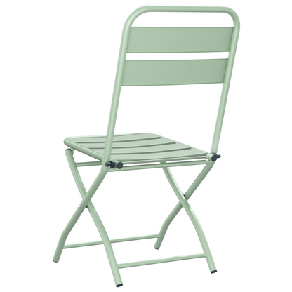 Folding Garden Chairs 2 pcs Light Mint 42x52x82 cm Powder-coated Steel