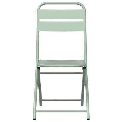 Folding Garden Chairs 2 pcs Light Mint 42x52x82 cm Powder-coated Steel