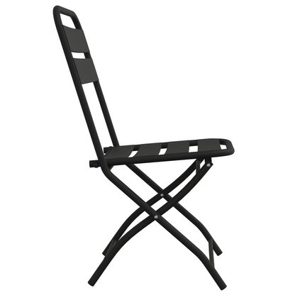 Folding Garden Chairs 2 pcs Anthracite 42x52x82 cm Powder-coated Steel